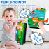 Baby Toys 0-6 Months - Tummy Time Mirror Toys with Cloth Books & Teethers - Montessori Infant Toys for Babies 0 3 6 9 Months - High Contrast Newbo...