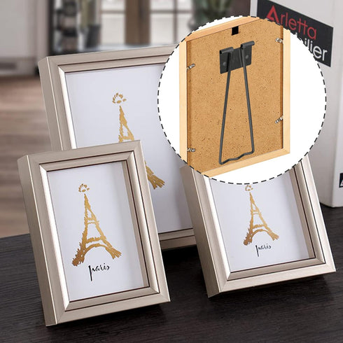 5 Pcs Easel Back, Iron Picture Frame Easel Back, Photo Frame Easel Back Stand with Screws & Screwdriver (Black)...
