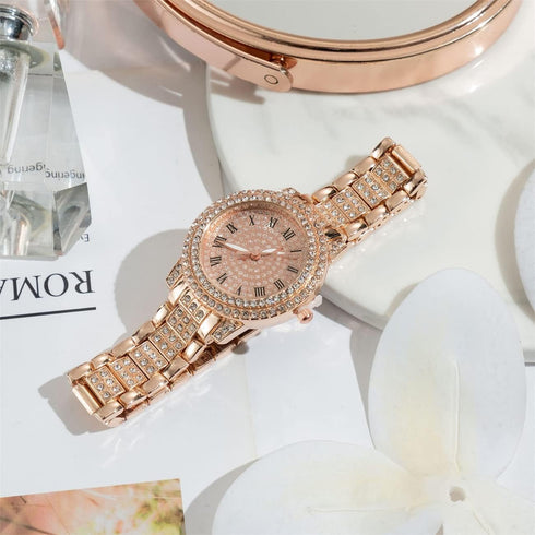 CdyBox 3Pack Ladies Diamond Watch Luxury Rhinestone Bracelet Quartz Analog Watches Set Wristwatch for Women...