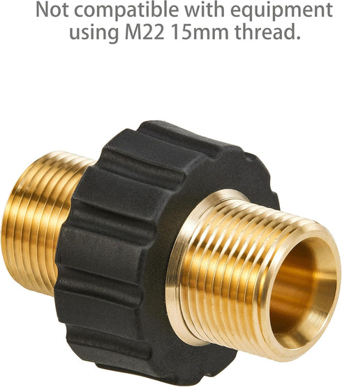 Pressure Washer Adapter Set, M22-14mm Male Fitting to M22-14mm Male Swivel, 5000PSI Pressure Washer Hose Thread Kit...