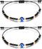 Tarsus Dainty Evil Eye Beaded Bracelets Adjustable String Amulet for Women Men...