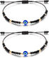 Tarsus Dainty Evil Eye Beaded Bracelets Adjustable String Amulet for Women Men...