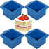 Webake Silicone Square Mold 3x3 Inch Mini Cake Pan for Individual Portion Baking Molds for Pastry, Ice Cube, Jelly, Soap, Candle, Pack of 4...
