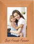 CustomGiftsNow Best Friends Forever Engraved Natural Alder Wood Picture Tabletop/Hanging Photo Wooden Frame (4x6-inch Vertical)...