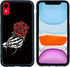 FANXI Rose Hand Phone Case for iPhone Xr 6.1 Inch - Shockproof Protective TPU Aluminum Cute Cool Skull Rose Phone Case Designed for Skeleton iPhon...
