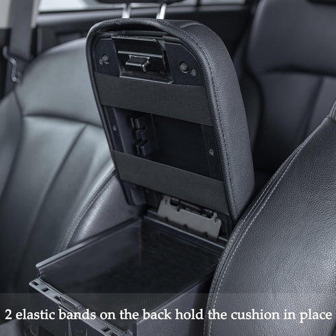 JDMCAR Center Console Cushion Compatible with Toyota Tacoma Accessories 2016-2022 2023, Customized PU Leather Cover Center Console Lid Protector...