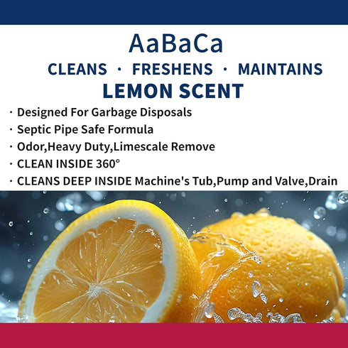 Garbage Disposal Cleaner Tablets 90 Counts Lemon Scent Power Foaming Cleaning More Active Kitchen Drain Sink Clean Care Eco Friendly Lasting Long...