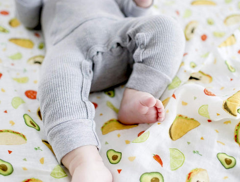 Loulou Lollipop Soft Baby Swaddle Blanket Muslin Wrap Receiving Blanket for Newborn to Toddler Girl and Boy, Large 47” by 47” - Taco…...
