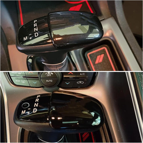 Gear Shift Lever Head Cover Trim Shift Knob Cap Compatible with 2015-2023 Dodge Charger Challenger Sedan Fit Durango SUV 2016-2023 Gear Shift Cove...