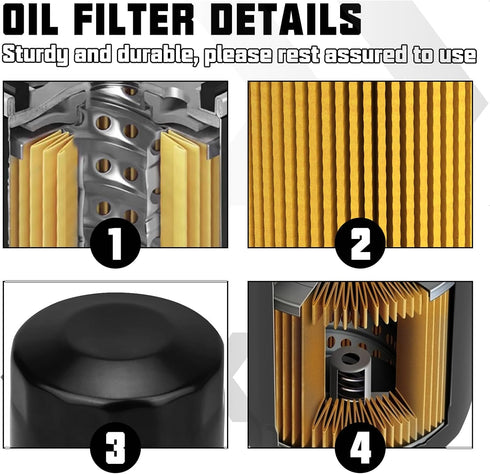Sollon Oil Filter for Suzuki V-strom 650 DL650 1000,SV650,Eiger 400 LTA400,kingquad 400 450 500 750,Boulevard C50 C90 M109R M50,Intruder 800,Bandi...