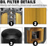Sollon Oil Filter for Suzuki V-strom 650 DL650 1000,SV650,Eiger 400 LTA400,kingquad 400 450 500 750,Boulevard C50 C90 M109R M50,Intruder 800,Bandi...