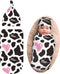 Cow Print Newborn Swaddle Blanket Baby Pink Heart Swaddle Blankets with Beanie Hat Sets Infant Gifts for Boys Girls Soft...