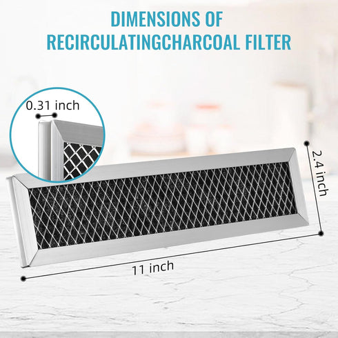 JX81D WB02X10943 Microwave Charcoal Filter Replacement For GE AP6981705, PS12742670, WB02X35607 JVM1740, AH783520, EA783520, PS783520 Microwave Fi...