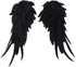 Onwon 1 Pair 3D Angel Wings Embroidered Neckline Lace Trim Applique Sewing On Patches Black Large...