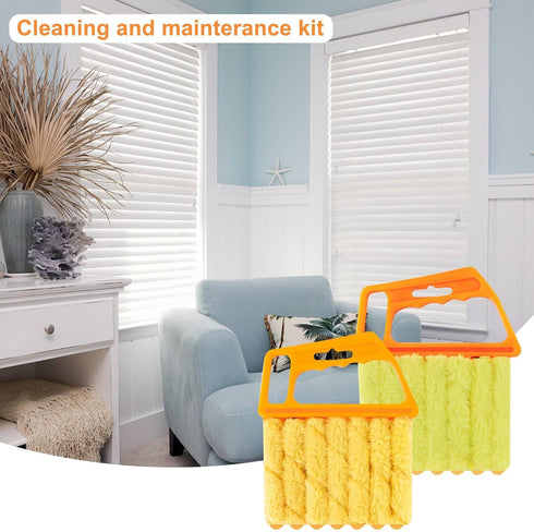 2 Pcs Blind Cleaner - Washable Window Blind Cleaner Duster Tool, Hand-Held Blind Duster for Wood Dlinds Mini Duster Brush Blind Dust Cleaner Venet...