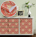 Y1232 Luxury Damask Peel and Stick Wallpaper 17.7" x 9.8ft Red Removable Contact Paper Self-Adhesive Damask Furniture Paper Drawer Shelf Liner Vin...