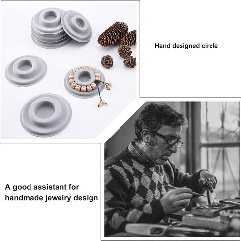 AHANDMAKER 8 Sizes Flocked Bracelet Design Bead Beading Board, DIY Beading Jewelry Tray Mats for Creating Design Bead Bracelets Jewelry Making...