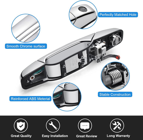 FAERSI Outside Exterior Door Handle Front Driver Side for 2007-2014 Chevy Avalanche Silverado Tahoe GMC Sierra, Yukon, Yukon XL, Cadillac Escalade...