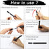 Paint Pen White Black Acrylic Marker Set for Rock Wooden Tire Metal Leather Glass Painting, 0.7mm Fine Point Quick Drying (3pcs Black +3pcs White)...