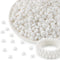 300Pcs 12mm Silicone Lentil Beads, Silicone Spacer Beads for Necklace Bracelet Keychain Pens Craft(White)...