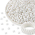 300Pcs 12mm Silicone Lentil Beads, Silicone Spacer Beads for Necklace Bracelet Keychain Pens Craft(White)...