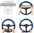 Ocean Blue Jellyfishes Steering Wheel Cover for Women, Girls 15 inch Universal Auto Car Anti Slip Wrap Steering Wheel Covers Fit for Vehicles, Tru...
