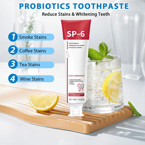 2PCS Sp-6 Ultra Whitening, Sp-6 Probiotic Whitening Toothpaste, Ultra Whitening Toothpaste sp6, Probiotic Brightening Toothpaste,Deep Cleaning Car...