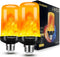 Hompavo ?Upgraded? LED Flame Light Bulbs, 4 Modes Flickering Light Bulbs with Upside Down Effect, E26/E27 Flame Bulb for Halloween Christmas Party...