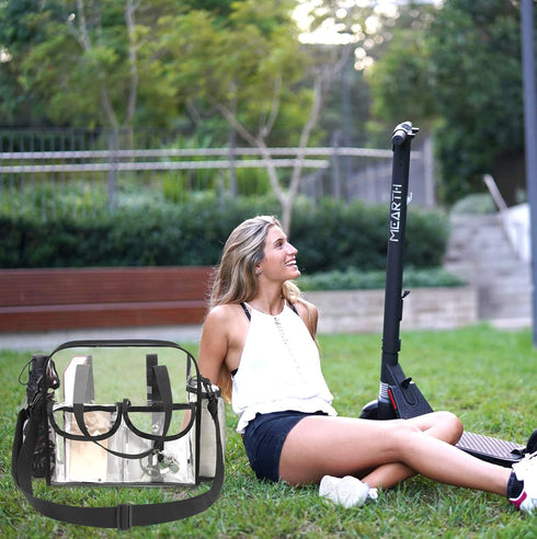 MOFASVIGI Clear Bag Stadium Approved Transparent Waterproof Clear Tote Bags for Work, Sports Games, Concerts,Travel-12 x12 x6...