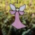 Pink Angel Stained Glass Window Hangings Tiffany Style Gift Gifts for Nurse,Memorial Remembrance Sympathy (6.3"×4.3")...