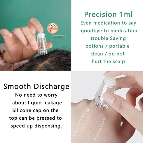 Hair Oil Applicator, Ball Root Comb Applicator Bottle Scalp Hair Growth, Scalp Oil Applicator Suitable for Various Liquids for Home and Travel(Whi...