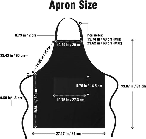 Xornis 2 Pack Adjustable Bib Aprons with 2 Pockets Apron for Women Men Kitchen Cooking Chef, Black...