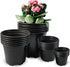 24pcs 3 4 5 6 Inch Nursery Pots Variety Pack, Flexible Plastic Plant Pots with Drainage Holes, Round Nursery Pot for Plastic Plants, Black Flower ...