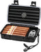 Flauno Travel Cigar Humidor Case - Portable Cigar Box with Humidifier Disc & Cigar Cutter | Waterproof | Airtight | Durable (Holds up to 10 Cigars...