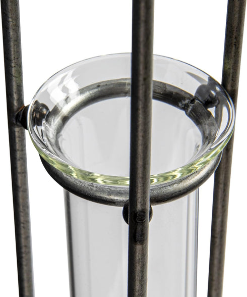 Creative Co-Op Small Hanging Metal & Glass Test Tube Vase...