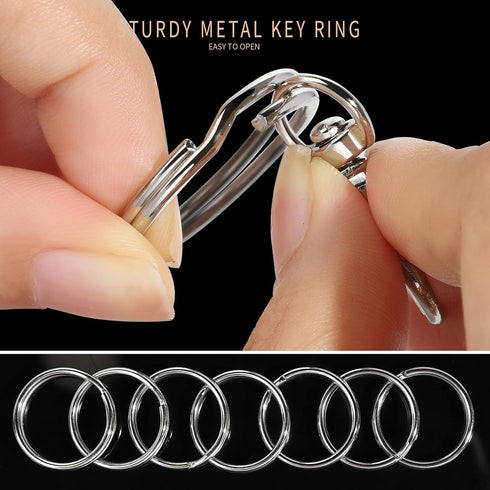 LEOBRO Keychain, 40PCS Key Rings and Keychain Clip, Lobster Claw Clasps, Key Chain Ring and Keychain Hooks, Keychain Rings for Crafts, Keychain Ma...