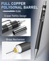Nicpro 6 PCS Art Mechanical Pencil Set, Black Metal Drafting Pencil 0.3, 0.5, 0.7, 0.9 mm & 2PCS 2mm Graphite Lead Holder(4B 2B HB 2H) For Writing...