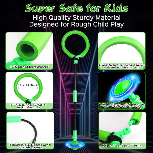 Jalunth Led Ankle Skip Ball - Outdoor Beach Toys Kids Adults Girls Boys Glow Flash Light Up It Outside Sand Backyard Flashlight Games Ages 3 4 5 6...