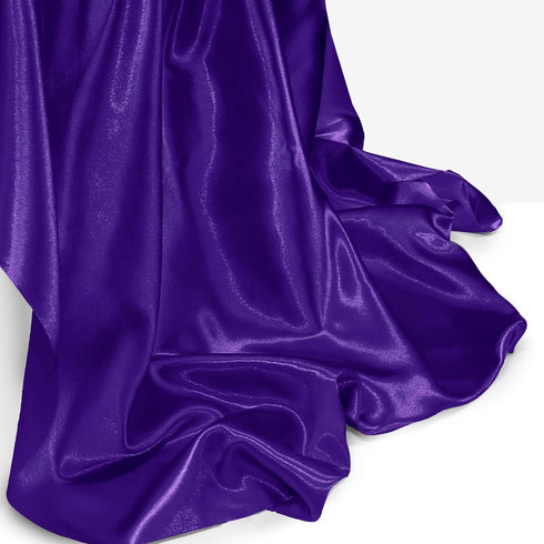 Homiest Purple Satin Fabric by The Yard, 1 Yard x 58 Inch Charmeuse Satin Fabric Silky & Shiny Cloth Fabric, Smooth Bridal Satin Fabric for Weddin...