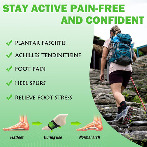 Ailaka 2 Pair Compression Cushioned Arch Support Brace, Plantar Fasciitis Sleeves for Pain Relief & Sore, Flat Feet, Heel Spurs...