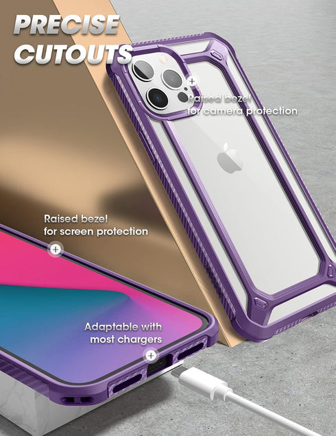 SUPCASE Unicorn Beetle EXO Series Case for iPhone 12 Pro Max (2020 Release) 6.7 Inch, Premium Hybrid Protective Clear Bumper Case (Purple)...