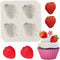 Strawberry Fondant Molds Fruit Chocolate Silicone Molds for Cake Decoration Cupcake Topper Sugar Craft Chocolate Candy Polymer Clay Gum Paste...