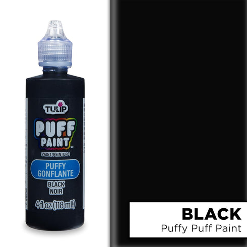 TULIP Puff Paint Puffy Black 4 Fl Oz (Pack of 1)...