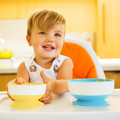 Munchkin Stay Put Suction Bowls for Babies and Toddlers, 3 Pack, Blue/Green/Yellow...