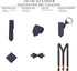 Jacob Alexander Men's Polka Dot Y-Back Suspenders Braces Convertible Leather Ends and Clips...