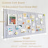 24 x 16" Large Bulletin Board, Decorative Felt Pin Board, 0.35“ Thick Foldable Photo Display Board with Self-Adhesive Tape, Vision Board for Schoo...