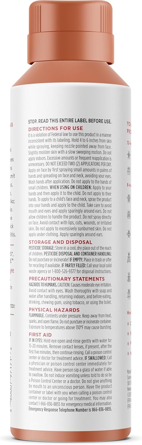 DEET-Free Insect Repellent with Picaridin, The 12 Hour Protection, DEET Alternative - Citrus + Sandalwood...