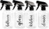 Cornucopia Plastic Cleaning Spray Bottles with Labels (Set of 4); 16oz Refillable Trigger Sprayers w/ 3 Settings and Farmhouse Script Labels...
