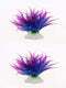 4.33 inches Aquarium Plastic Plants Fish Tank Costume (Purple)-2Pcs...