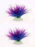4.33 inches Aquarium Plastic Plants Fish Tank Costume (Purple)-2Pcs...